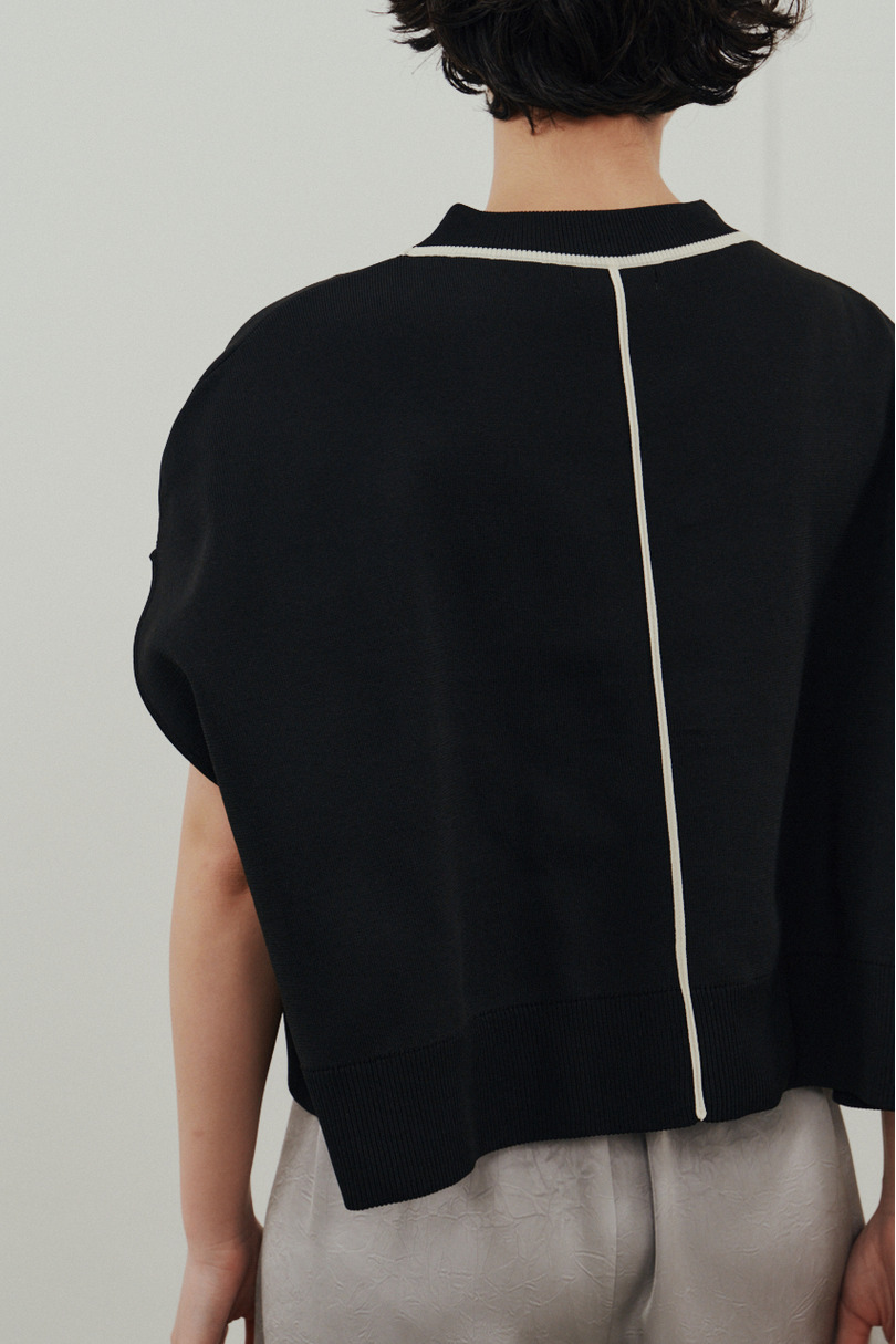 パイピングニットトップ 詳細画像 BLK 11