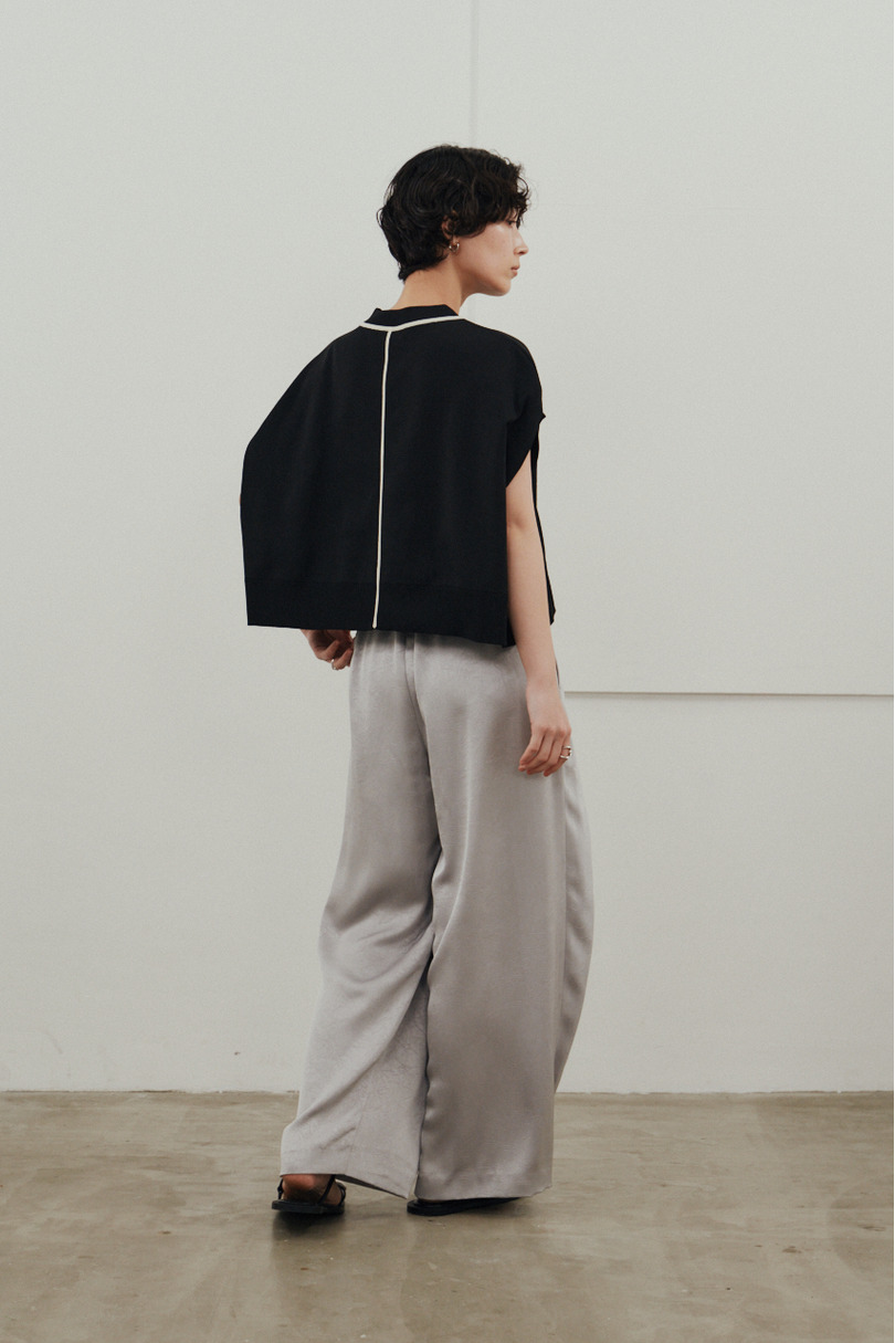 パイピングニットトップ 詳細画像 BLK 5