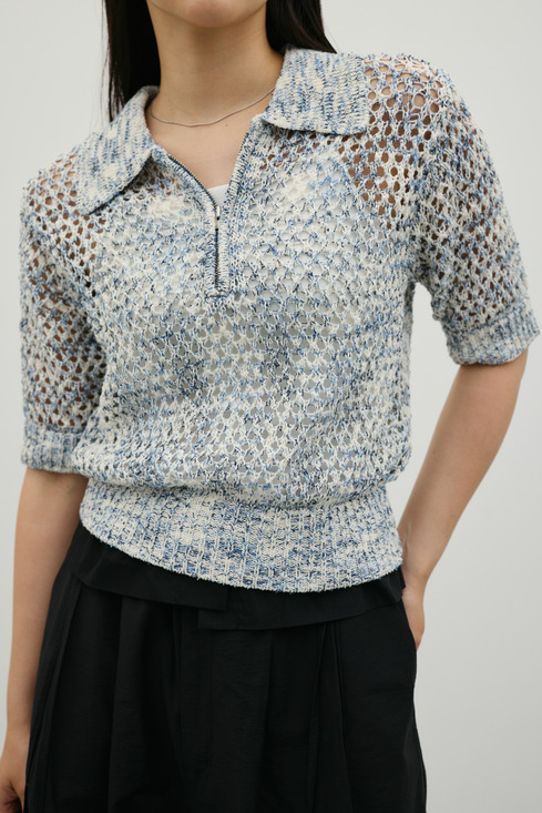 クロシェミックスニットポロ