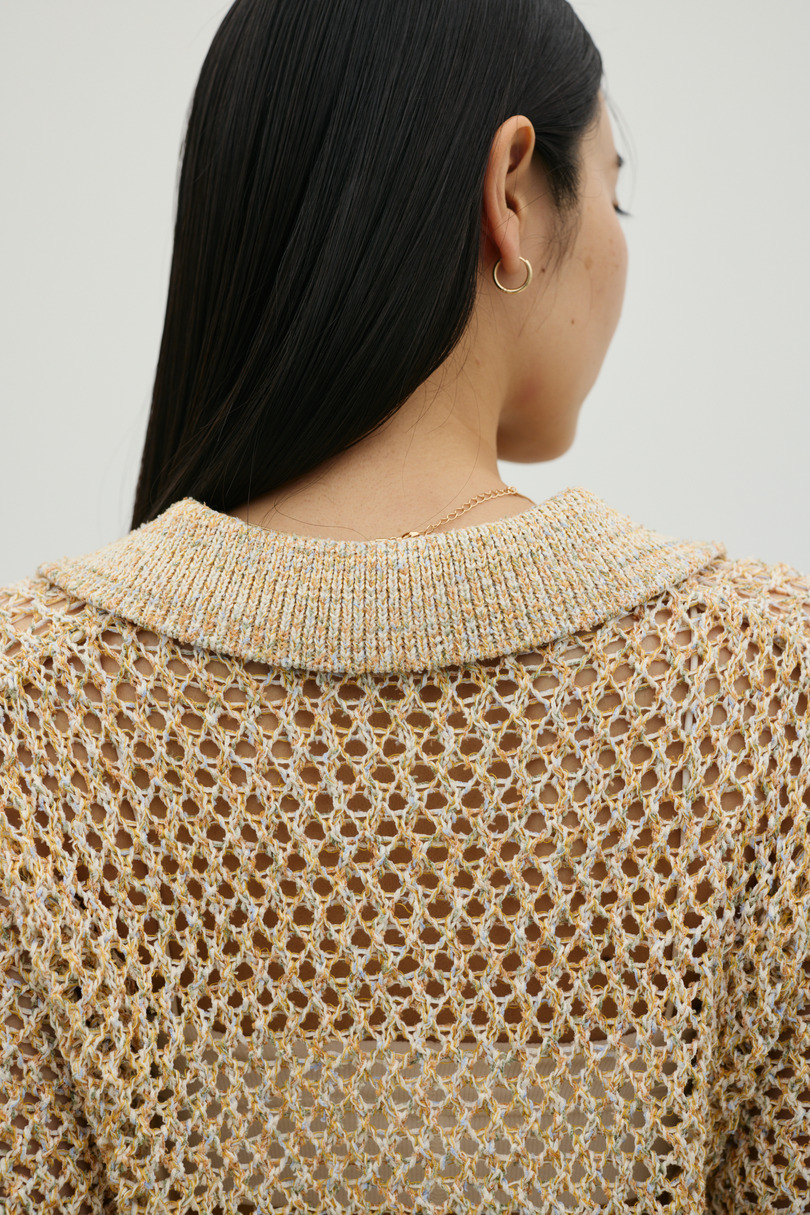 クロシェミックスニットポロ 詳細画像 YEL 8