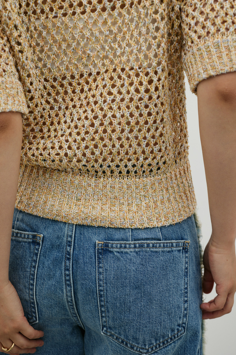 クロシェミックスニットポロ 詳細画像 YEL 9