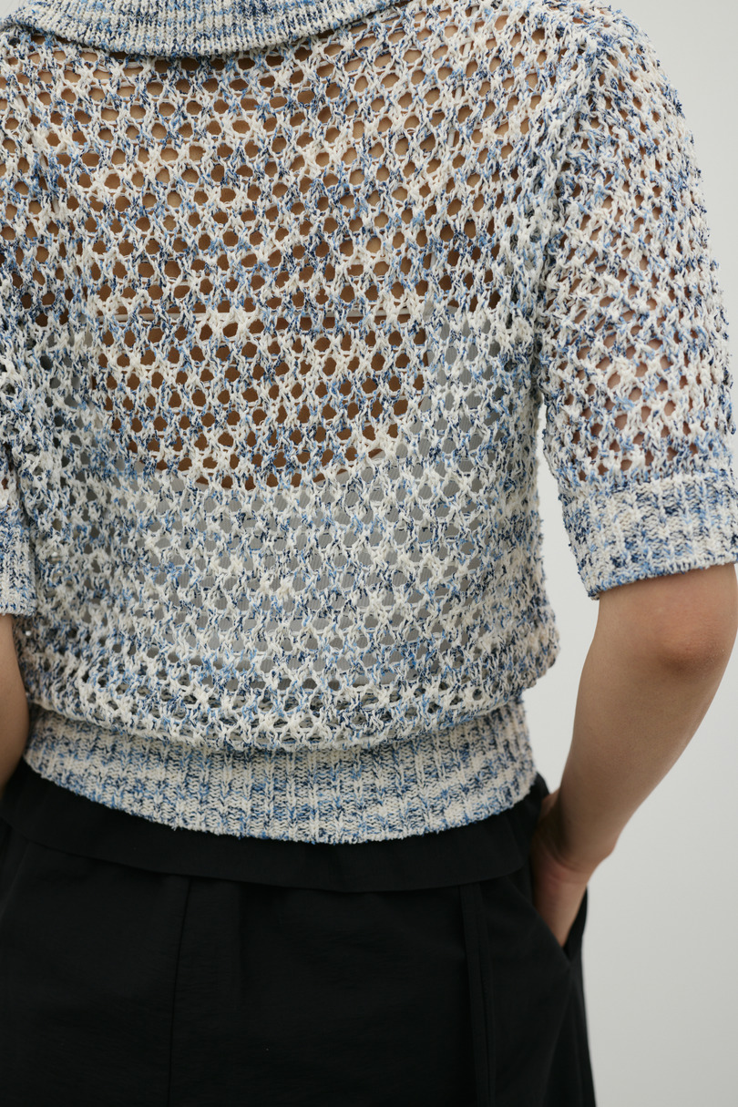 クロシェミックスニットポロ 詳細画像 BLU 10