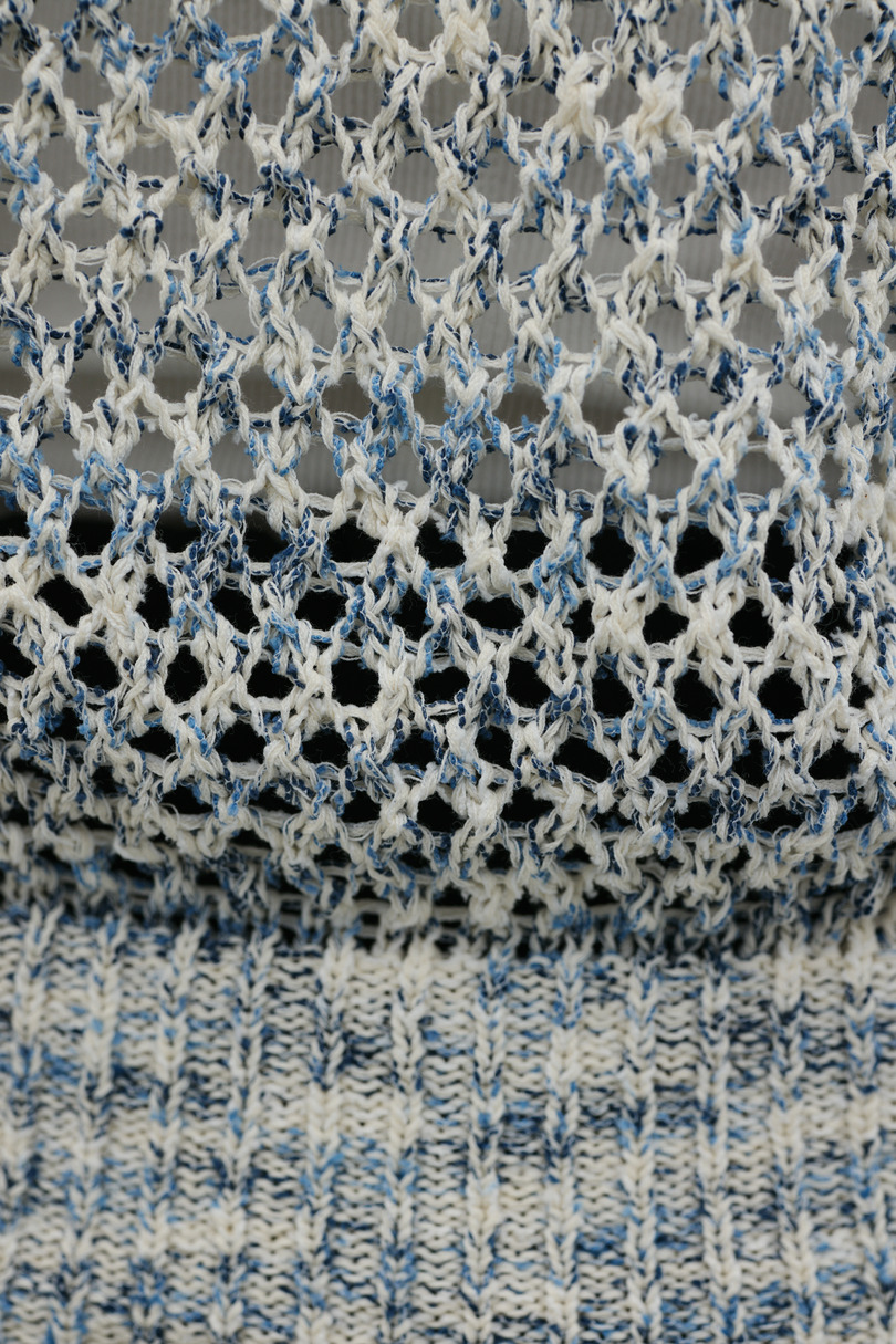 クロシェミックスニットポロ 詳細画像 BLU 11