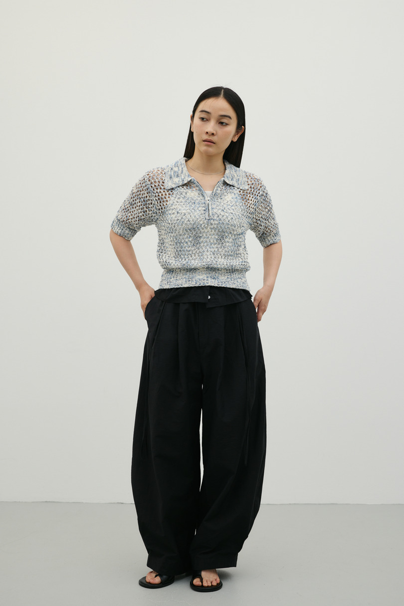 クロシェミックスニットポロ 詳細画像 BLU 2