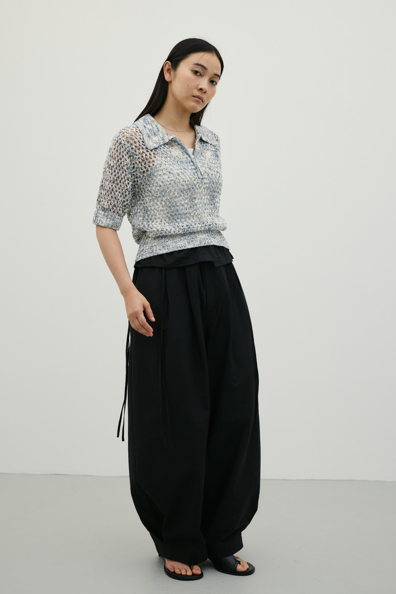 クロシェミックスニットポロ 詳細画像 BLU 3