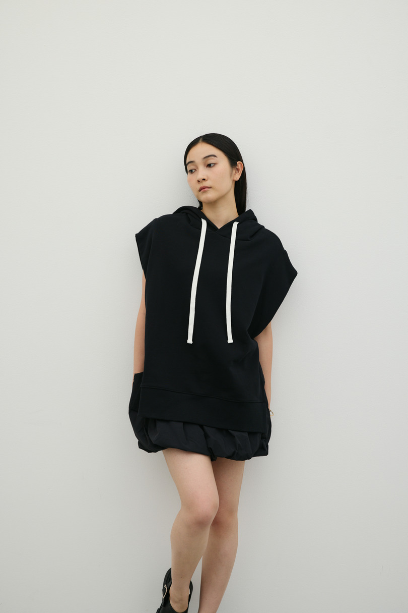 ルーズフーディーカットトップ 詳細画像 BLK 2