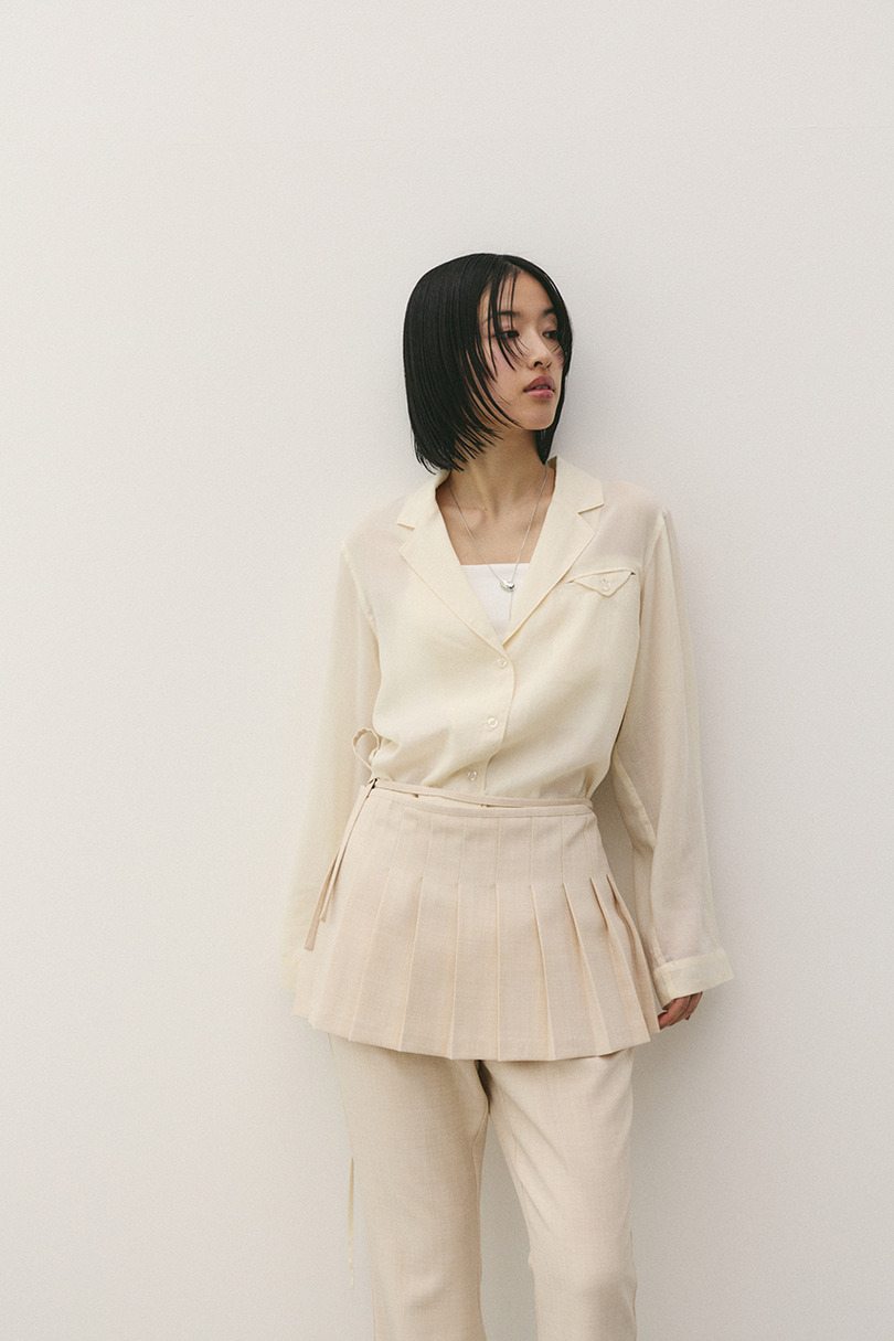 テーラーカラーオープンシャツ 詳細画像 IVOY 4