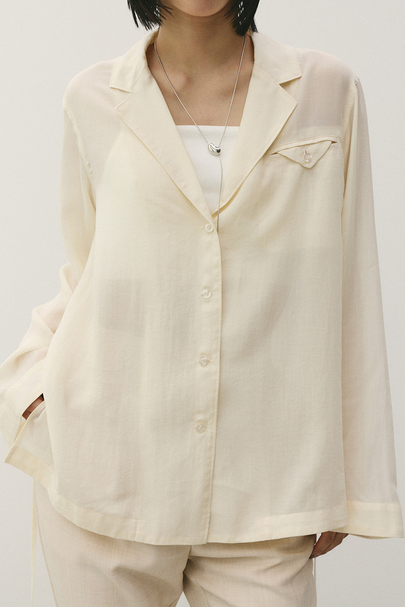 テーラーカラーオープンシャツ 詳細画像 IVOY 6