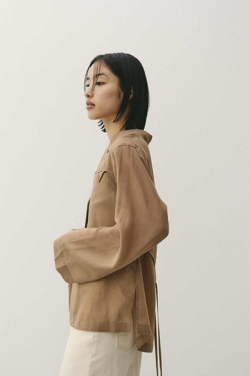 テーラーカラーオープンシャツ 詳細画像 L/BRN 3