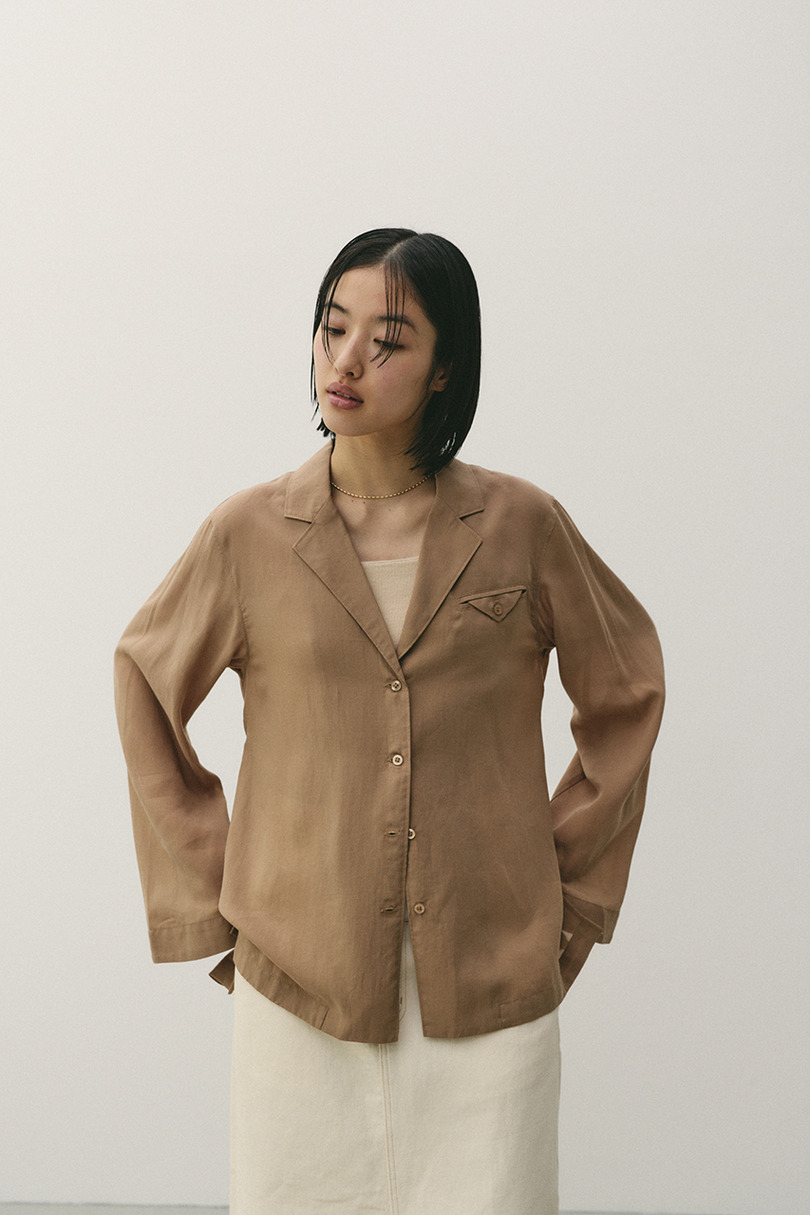 テーラーカラーオープンシャツ 詳細画像 L/BRN 5