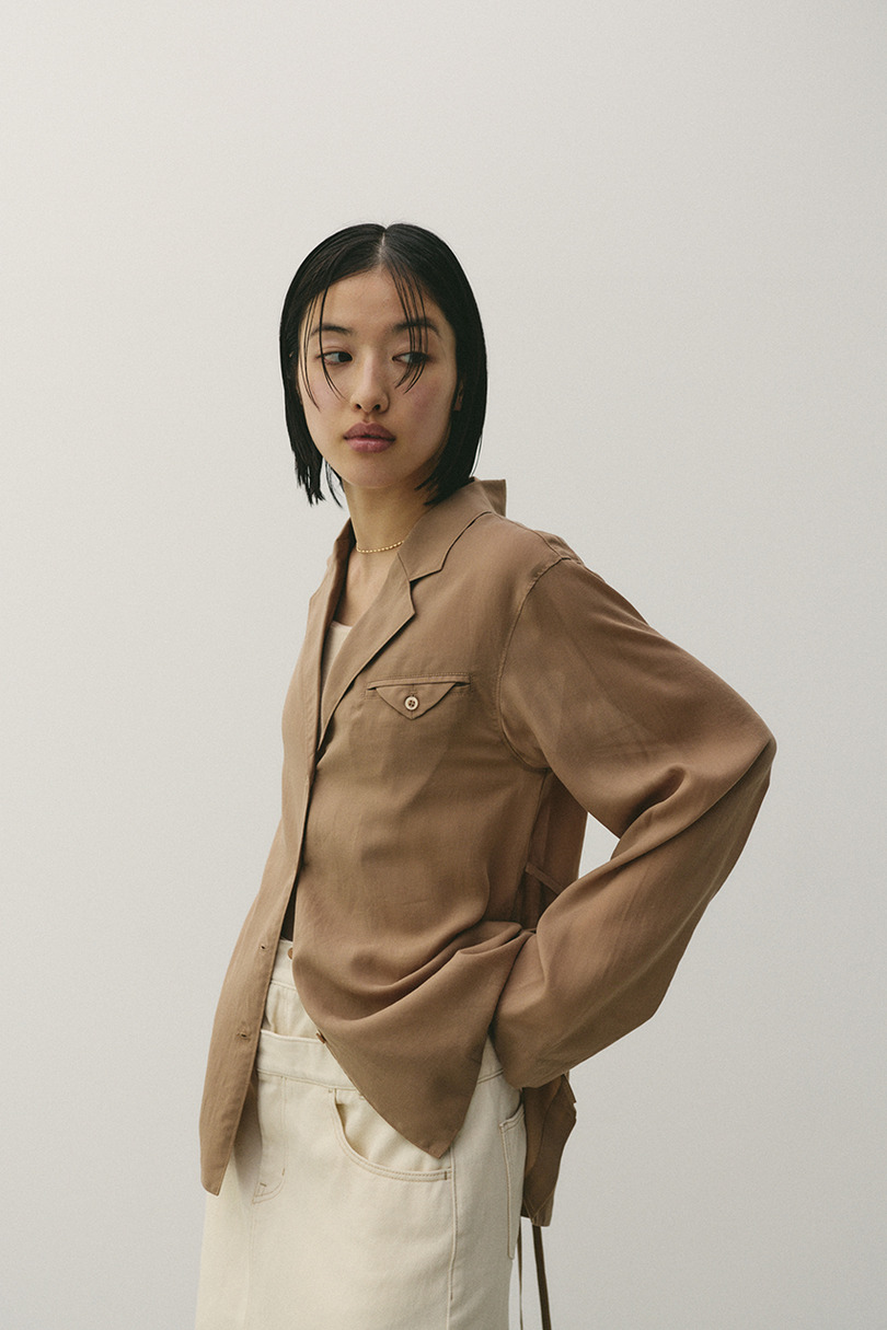 テーラーカラーオープンシャツ 詳細画像 L/BRN 6