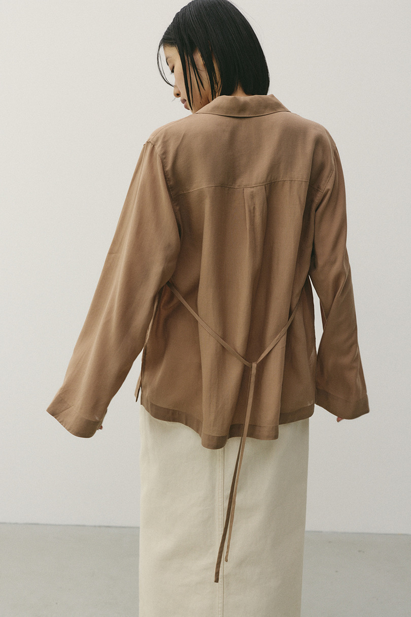 テーラーカラーオープンシャツ 詳細画像 L/BRN 9