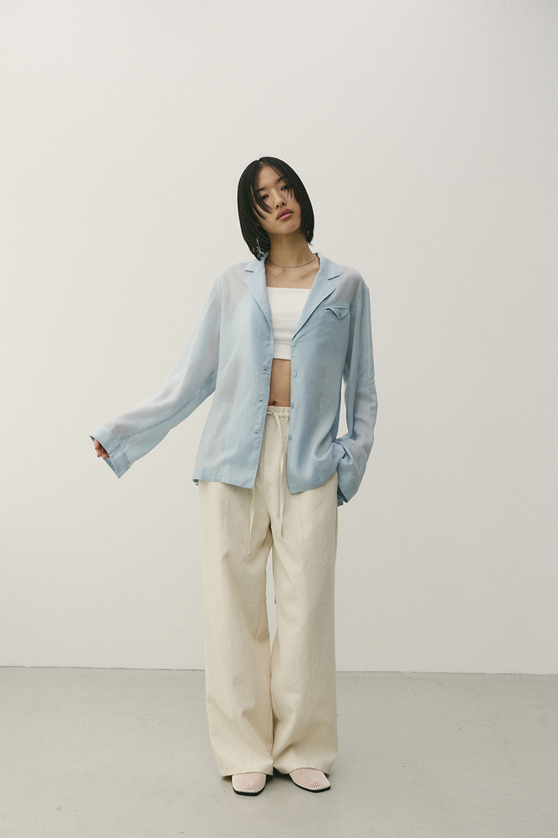 テーラーカラーオープンシャツ 詳細画像 SAX 5