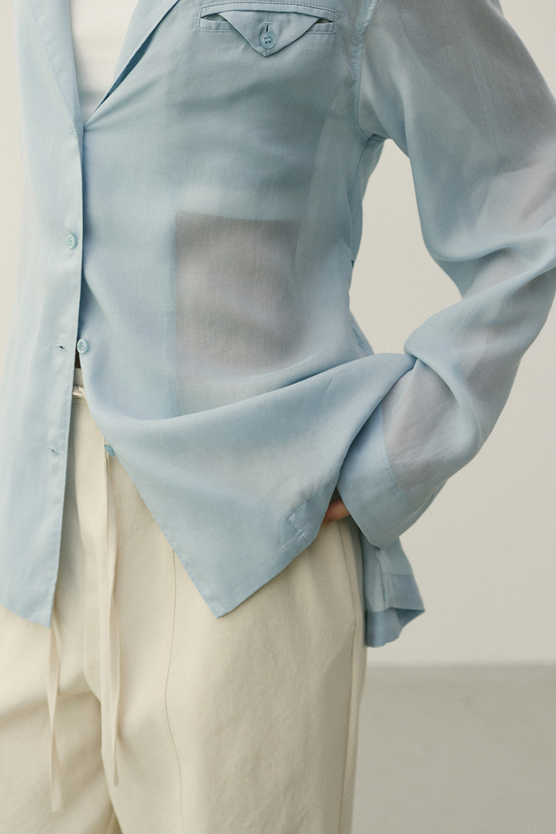 テーラーカラーオープンシャツ 詳細画像 SAX 9