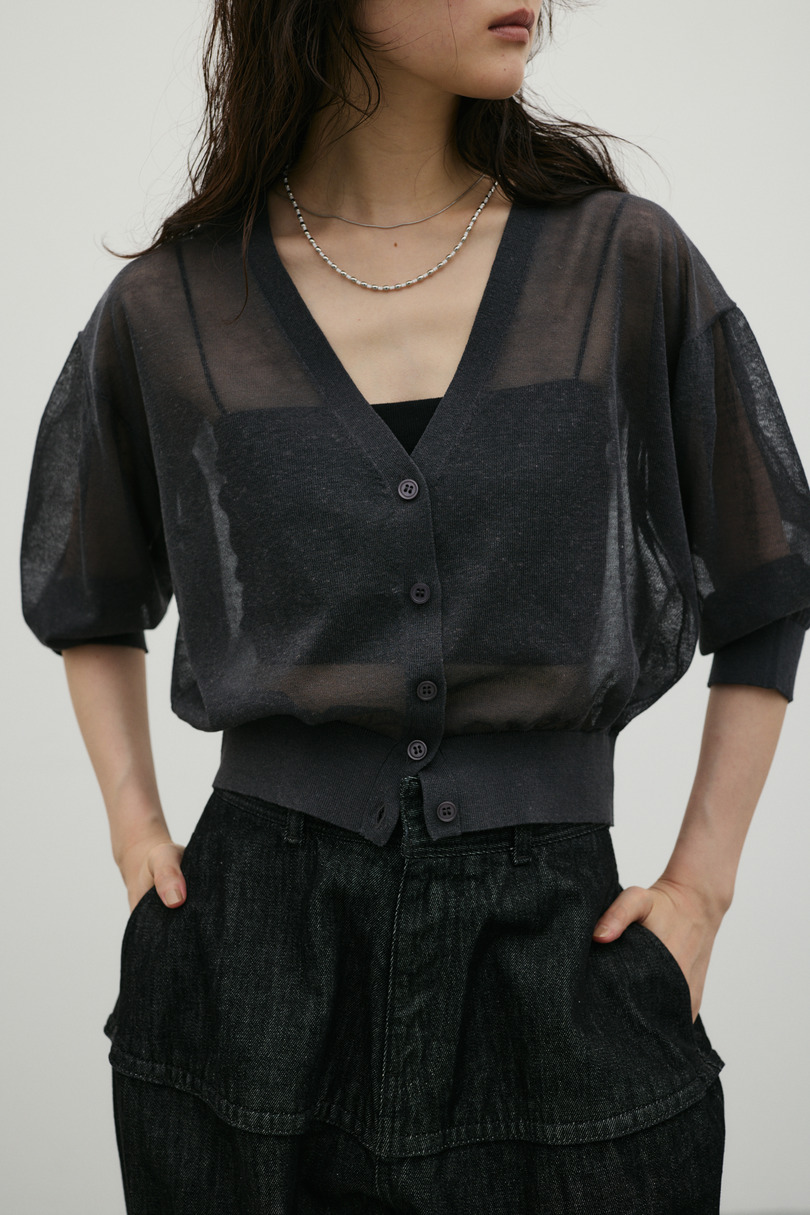 シアーフォルムニットカーデ 詳細画像 C.GRY 4