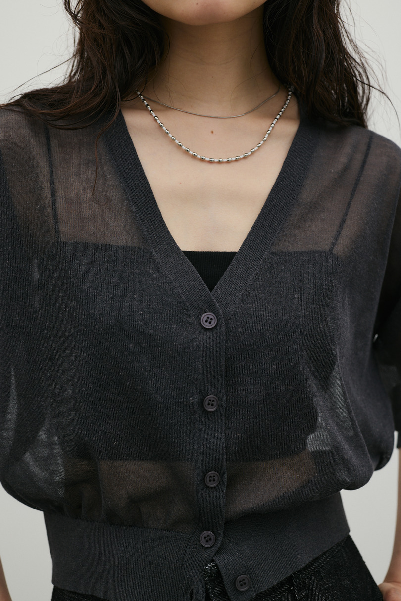 シアーフォルムニットカーデ 詳細画像 C.GRY 7