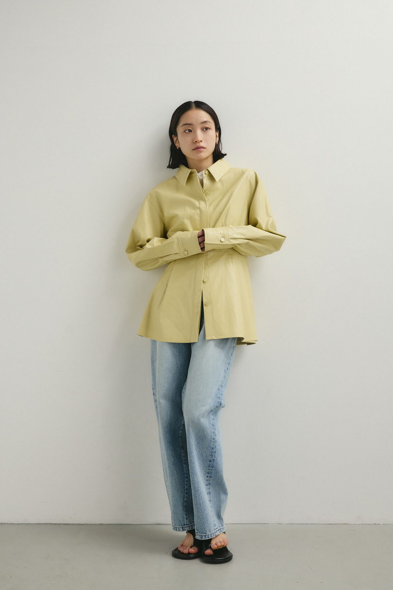 フェイクレザータックシャツ 詳細画像 BEG 3