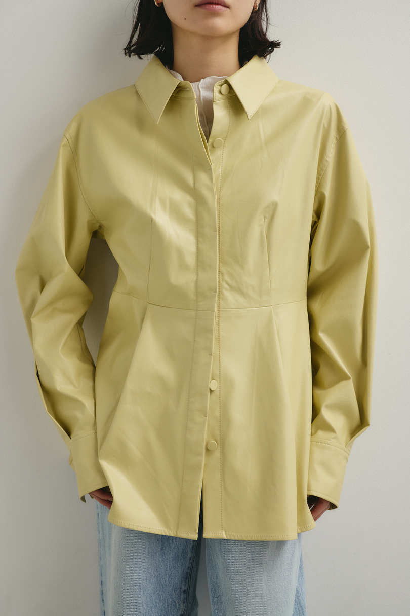 フェイクレザータックシャツ 詳細画像 BEG 6