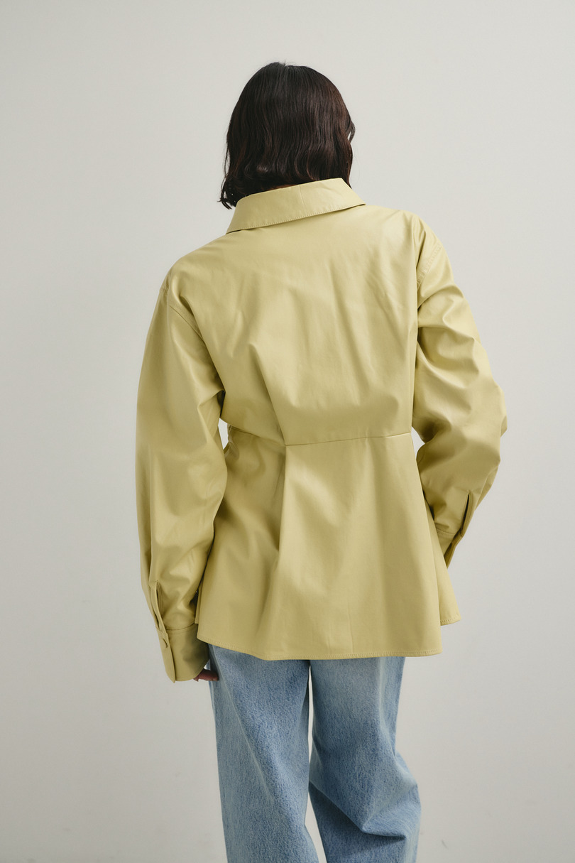 フェイクレザータックシャツ 詳細画像 BEG 7