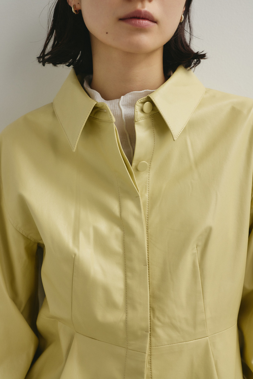 フェイクレザータックシャツ 詳細画像 BEG 8