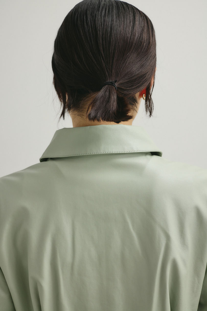 フェイクレザータックシャツ 詳細画像 MINT 8