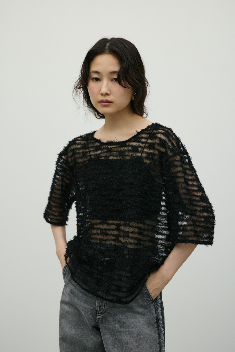 フリンジチュールトップ 詳細画像 BLK 3