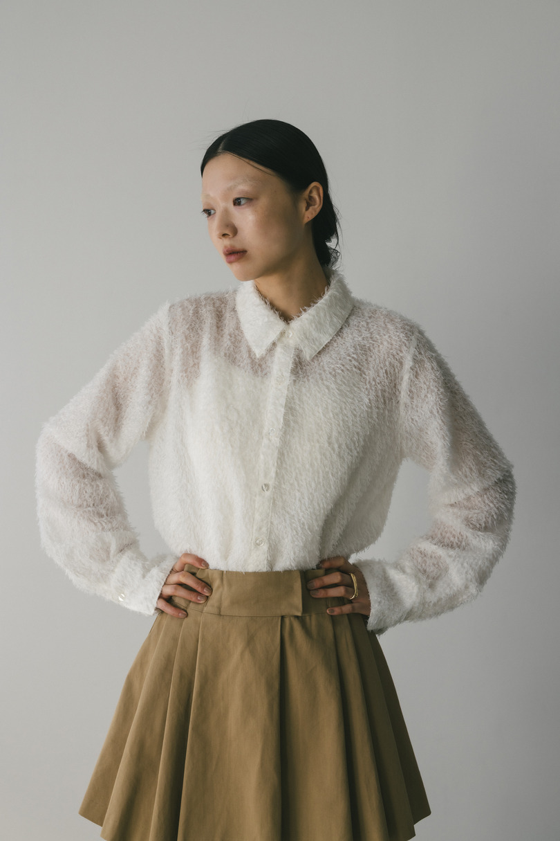 フリンジフェザーシャツ