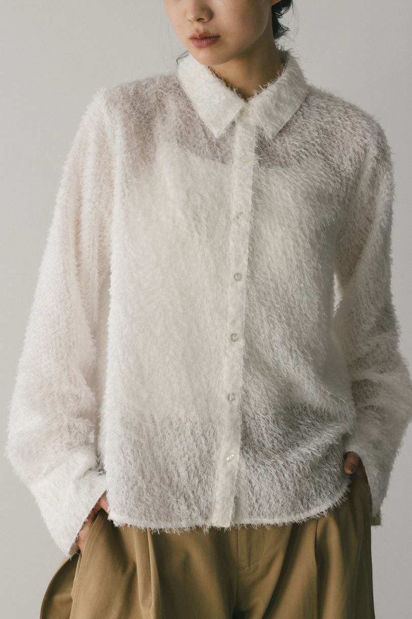 フリンジフェザーシャツ 詳細画像 WHT 4