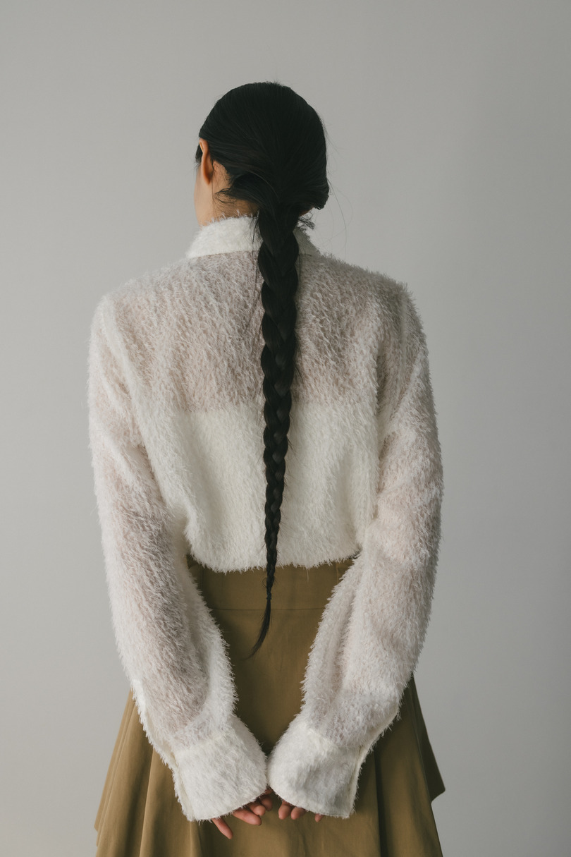 フリンジフェザーシャツ 詳細画像 WHT 5