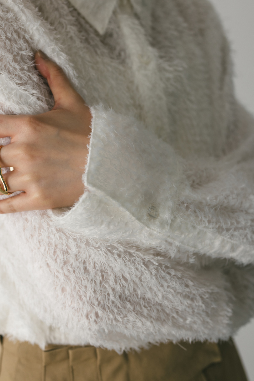 フリンジフェザーシャツ 詳細画像 WHT 8