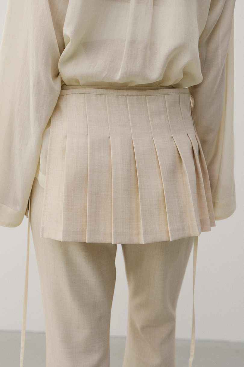 プリーツスカートレイヤードパンツ 詳細画像 L/BEG 11