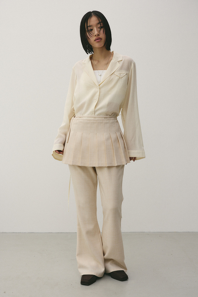 プリーツスカートレイヤードパンツ 詳細画像 L/BEG 5