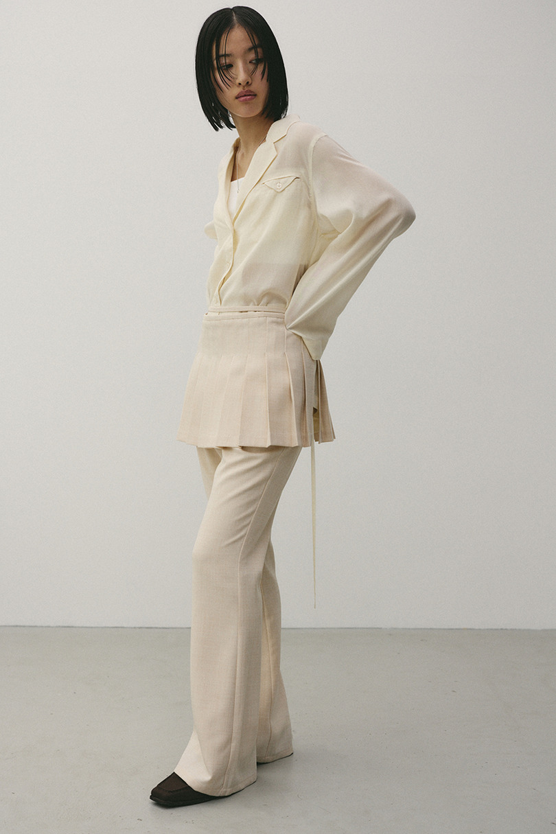 プリーツスカートレイヤードパンツ 詳細画像 L/BEG 6