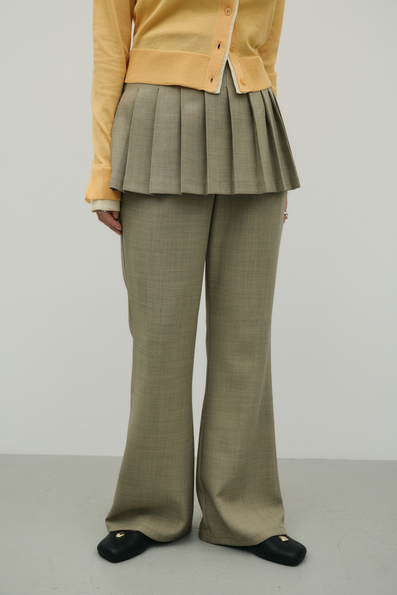 プリーツスカートレイヤードパンツ 詳細画像 L/KHA 3