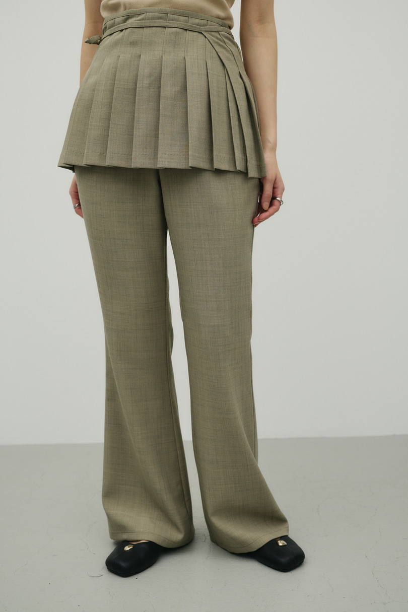 プリーツスカートレイヤードパンツ 詳細画像 L/KHA 5