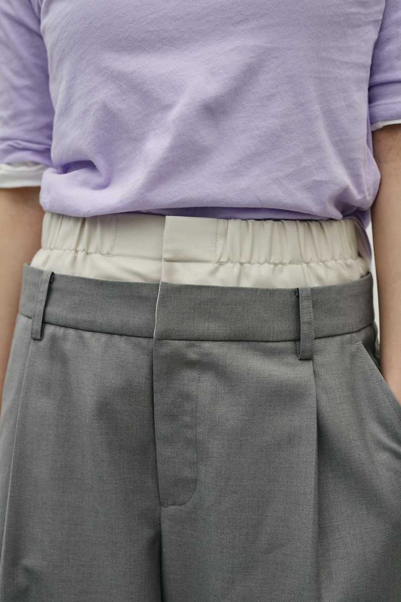 レイヤードローウエストパンツ 詳細画像 GRY 6