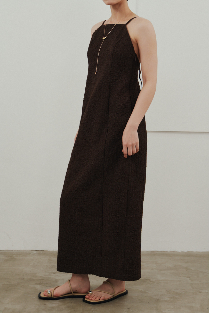 バックオープンナローキャミドレス 詳細画像 BRN 3