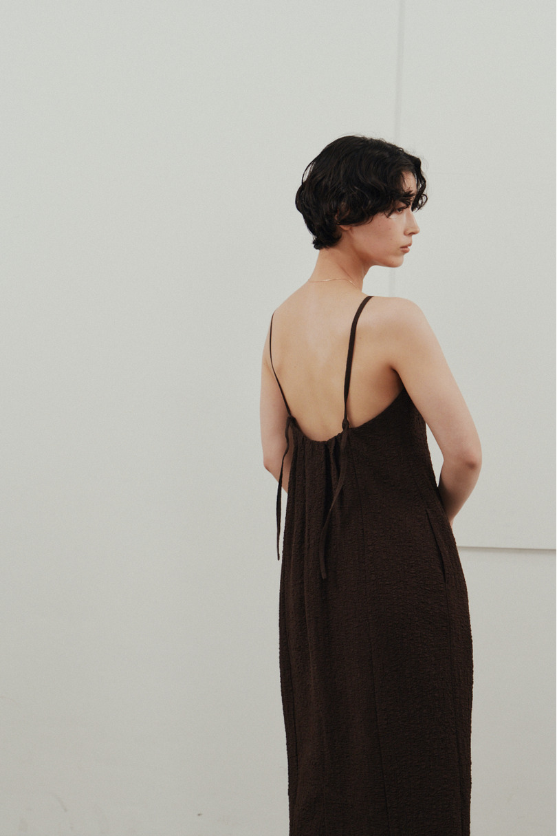 バックオープンナローキャミドレス 詳細画像 BRN 8