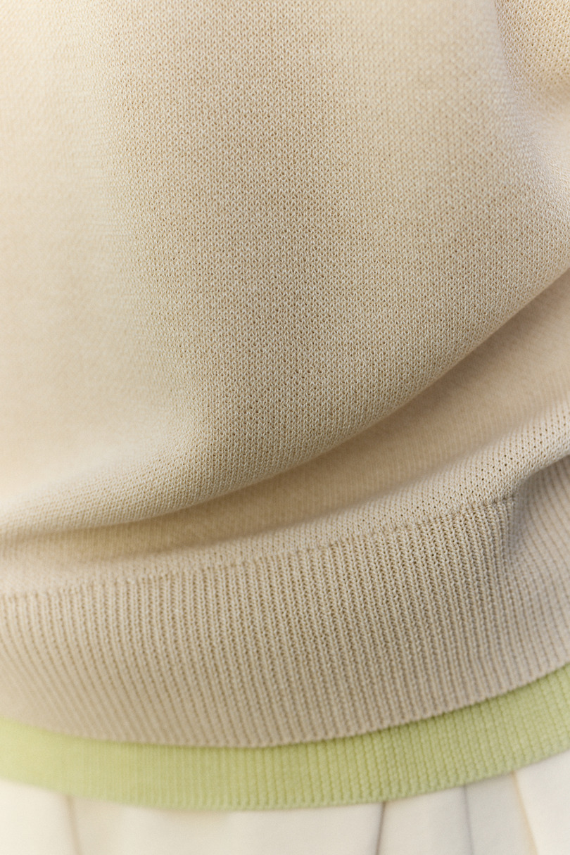 レイヤードポロニットトップ 詳細画像 L/BEG 13