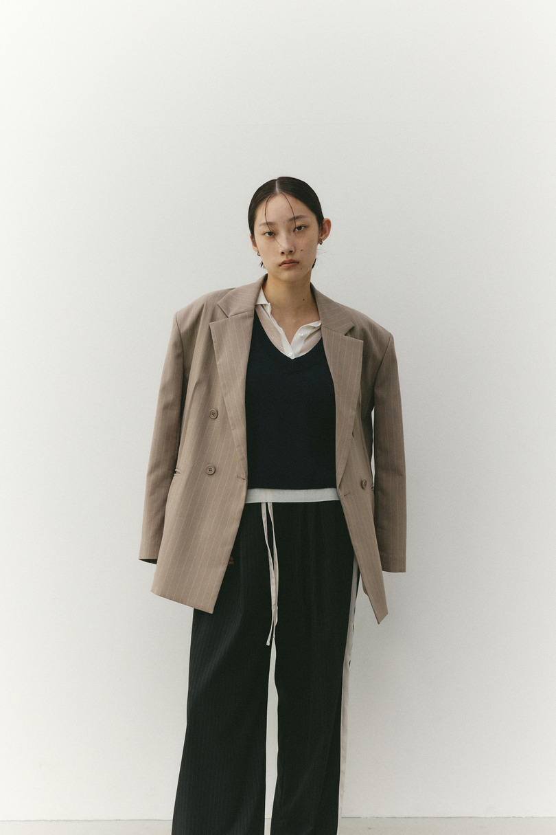 レイヤードポロニットトップ 詳細画像 NVY 3