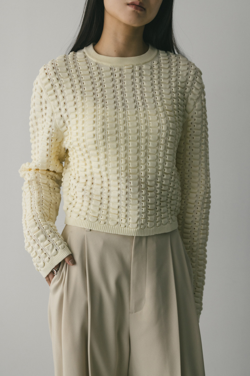 フラッフィーニットトップ 詳細画像 WHT 3