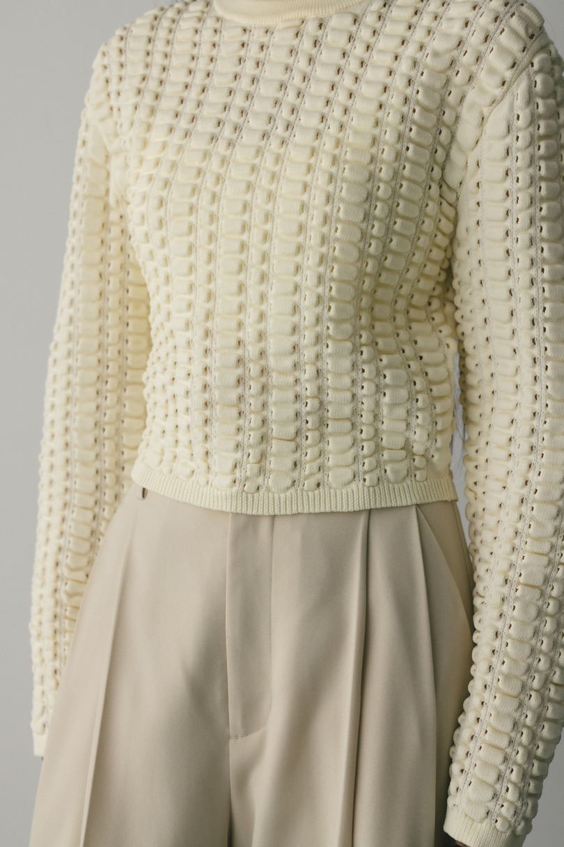 フラッフィーニットトップ 詳細画像 WHT 5