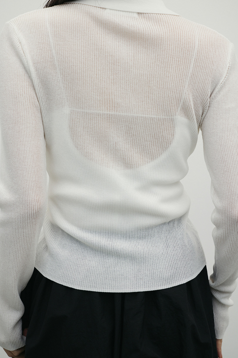 スキッパーニットトップ 詳細画像 WHT 10