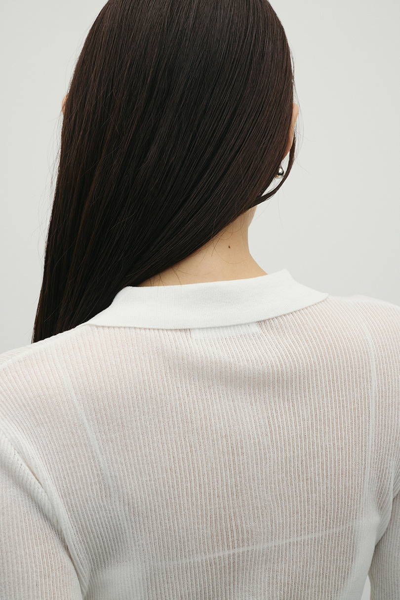 スキッパーニットトップ 詳細画像 WHT 9