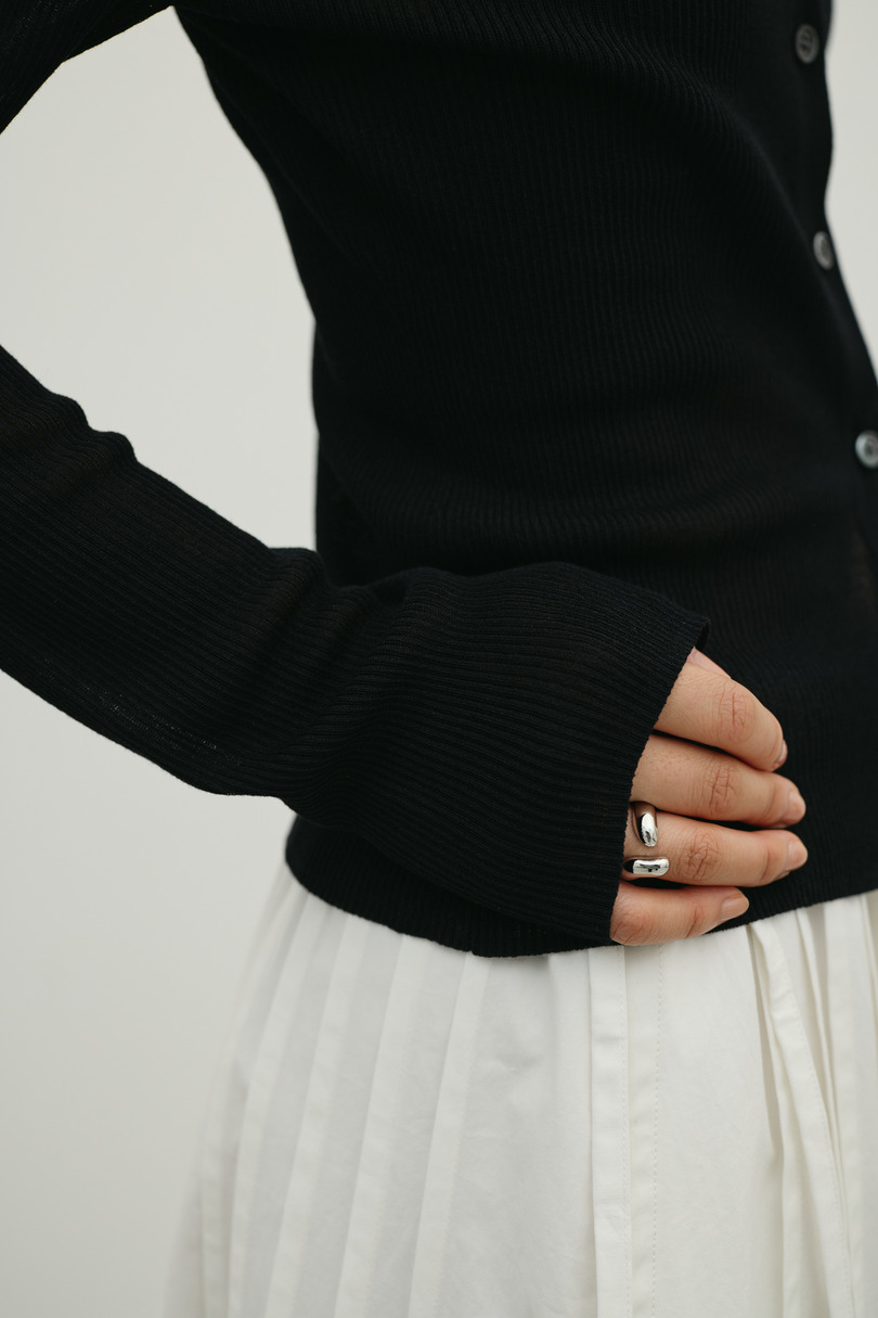 スキッパーニットトップ 詳細画像 BLK 8