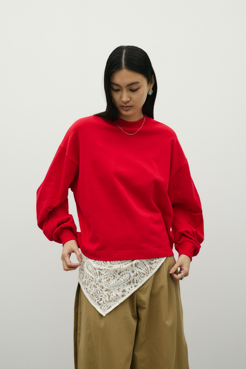 タックスリーブスウェットトップ 詳細画像 RED 3