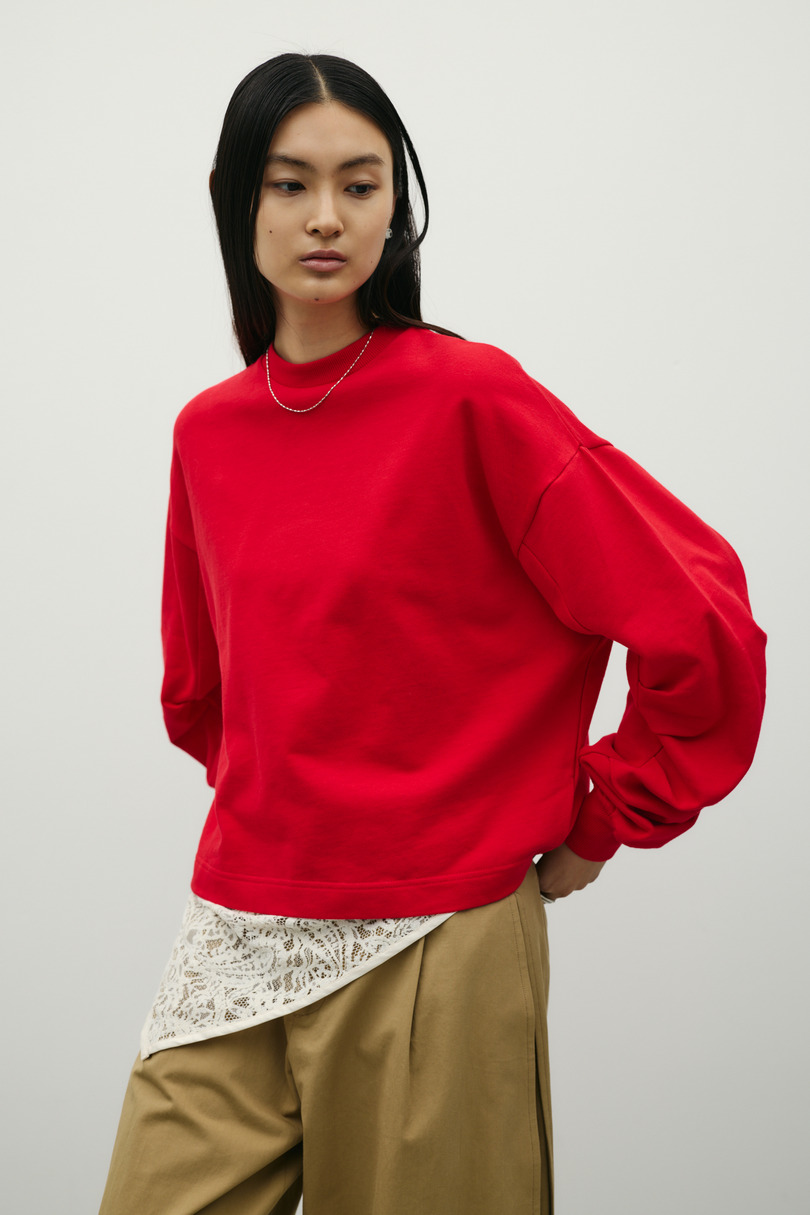 タックスリーブスウェットトップ 詳細画像 RED 4