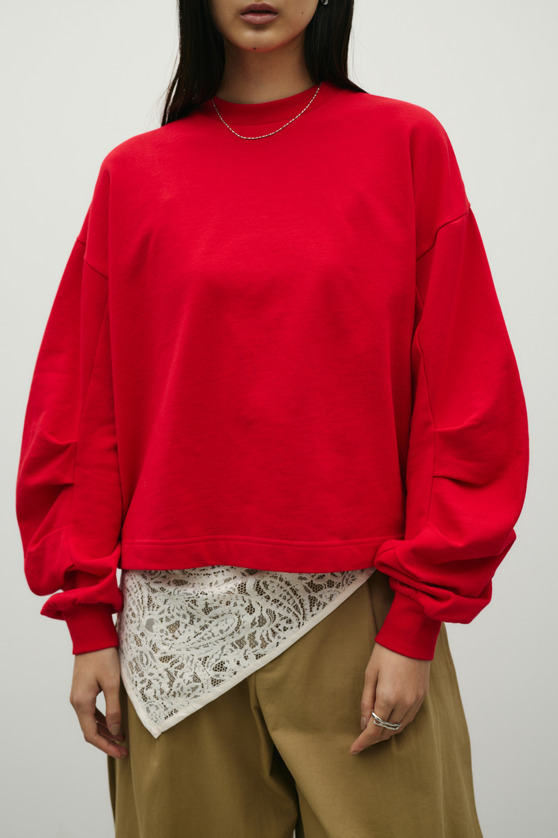 タックスリーブスウェットトップ 詳細画像 RED 5