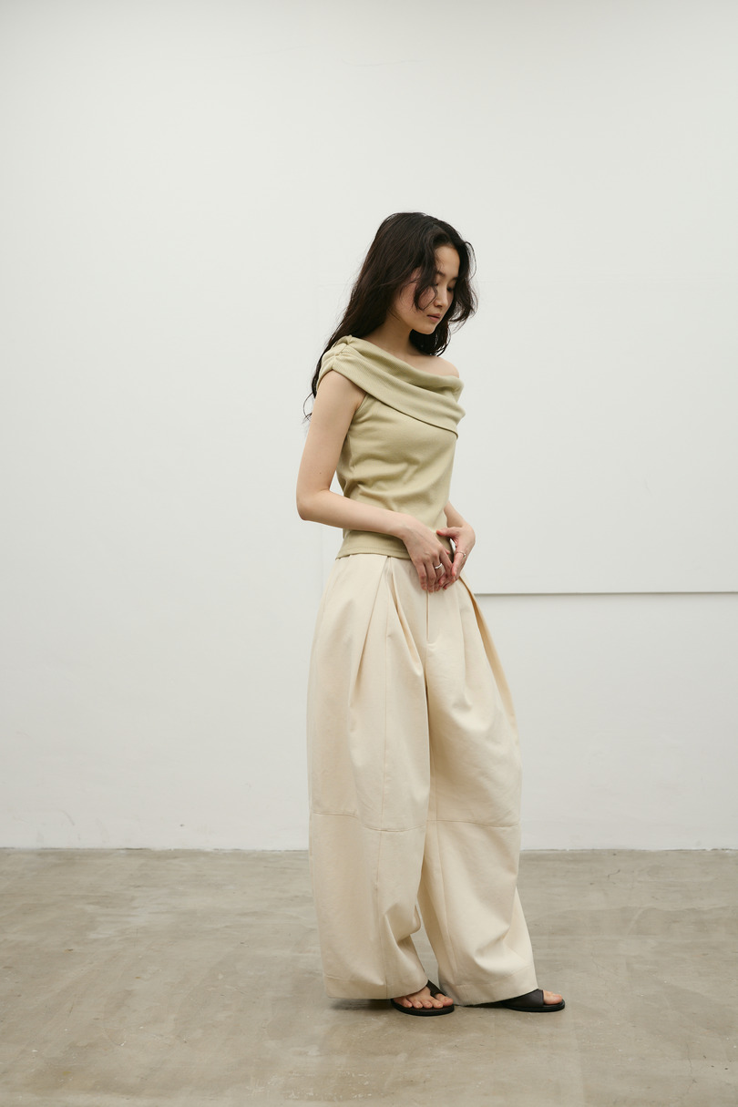 ギャザーオフショルトップ 詳細画像 L/GRN 2