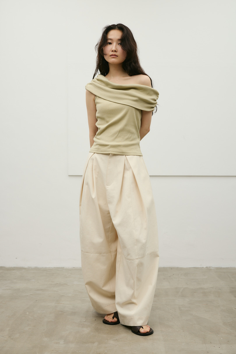 ギャザーオフショルトップ 詳細画像 L/GRN 3